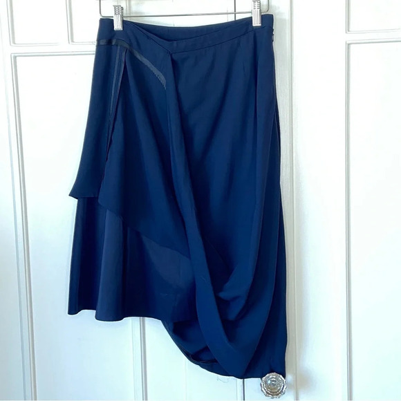 Maison Margiela x H&M Skirt Asymmetric Navy Midi sold out unique classy designer - Picture 7 of 12